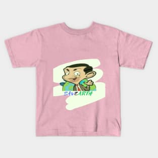 Mr. Bean for a Green World: Save Earth! Kids T-Shirt